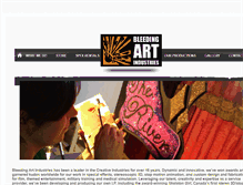 Tablet Screenshot of bleedingartindustries.com